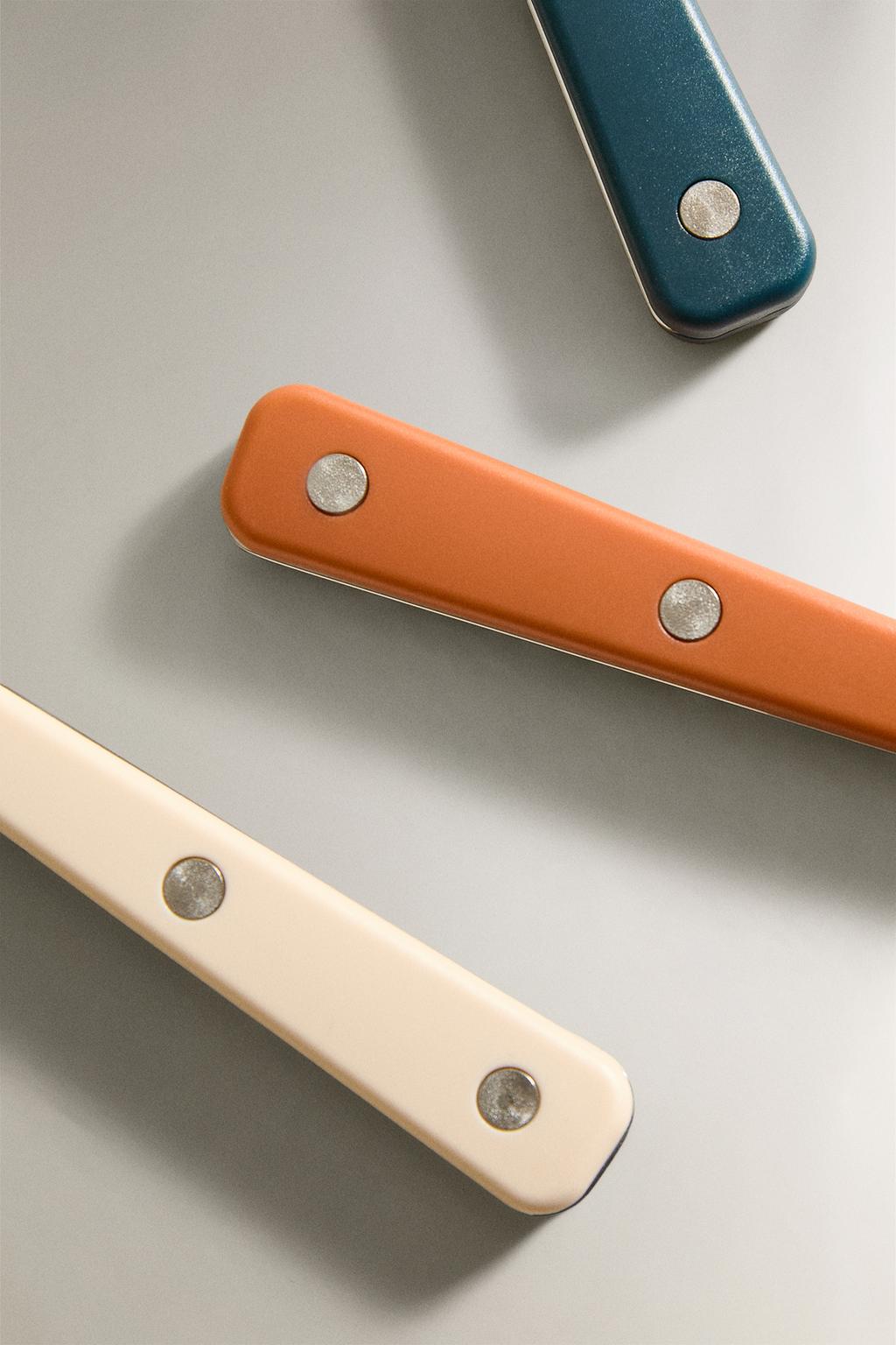 Набор детских столовых приборов в теплых тонах (набор из 3 шт.)