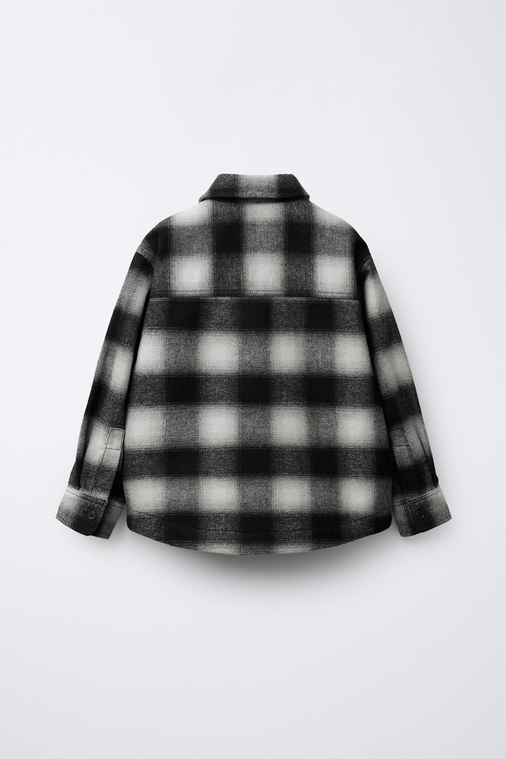 СТЕГАНАЯ КУРТКА-РУБАШКА В КЛЕТКУ