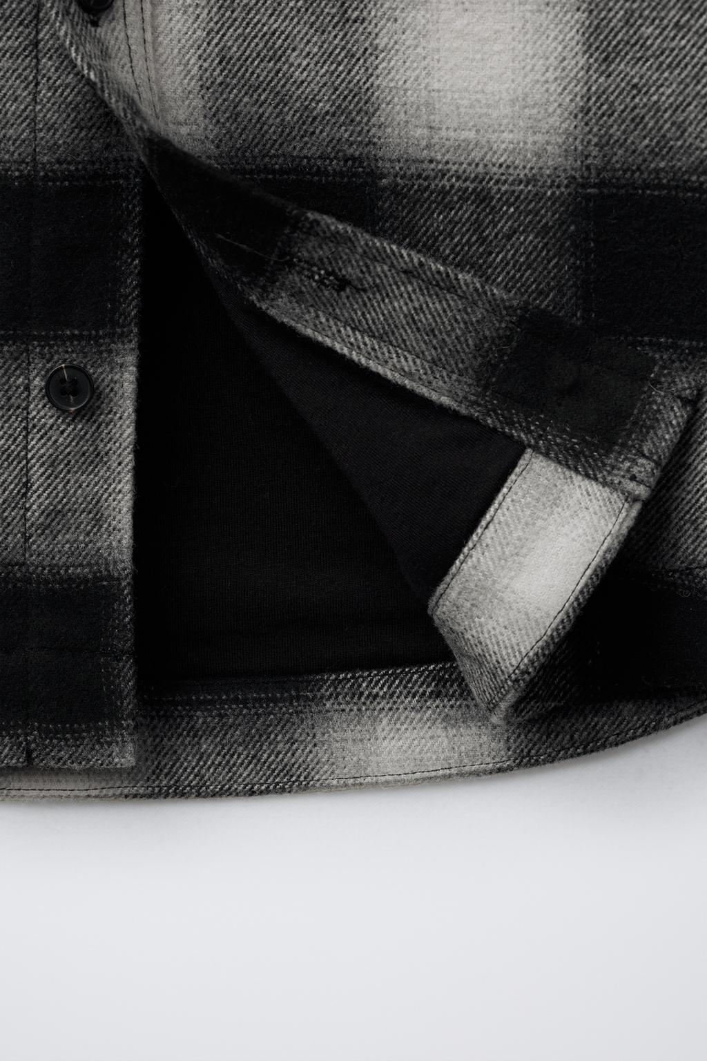 СТЕГАНАЯ КУРТКА-РУБАШКА В КЛЕТКУ