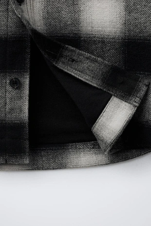 Стеганая куртка-рубашка в клетку- Заказать в России