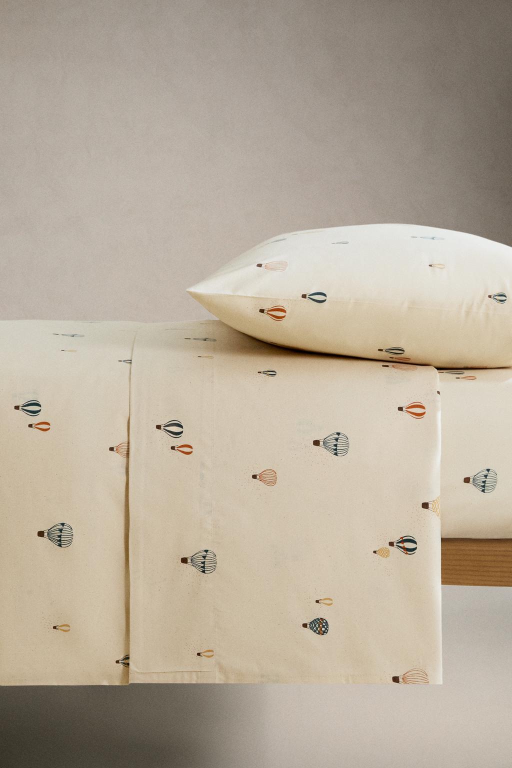 Детский простынь на резинке с воздушным шаром