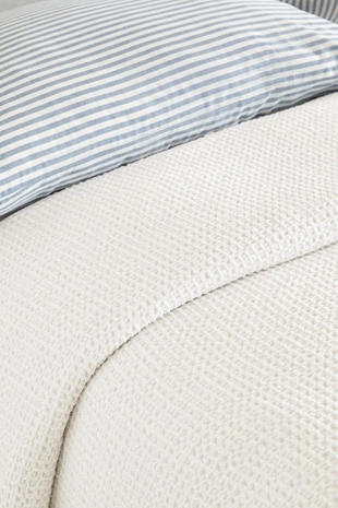 Покрывало из хлопка с мини-вафельным узором