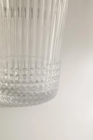 Стеклянный кружка с объемным геометрическим дизайном- Заказать в России