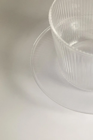 Чашка и блюдце из боросиликатного стекла- Заказать в России