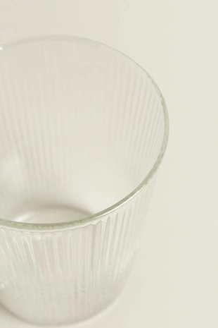 Стеклянная кружка из боросиликатного стекла C линиями- Заказать в России