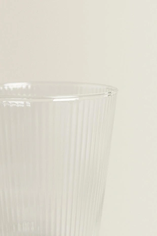 Стеклянная кружка из боросиликатного стекла C линиями- Заказать в России