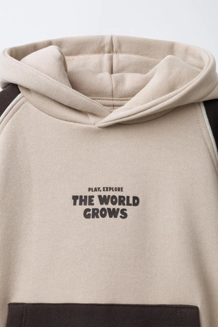 Худи с капюшоном и текстом COLOR BLOCK- Заказать в России