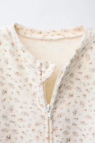 Хлопковый комбинезон с цветочным принтом из велюра- Заказать в России