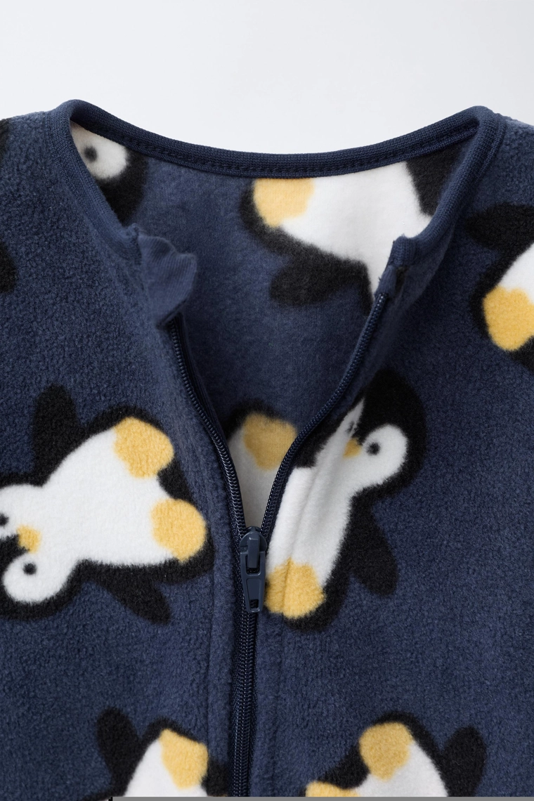 Комбинезон из флиса с животным принтом