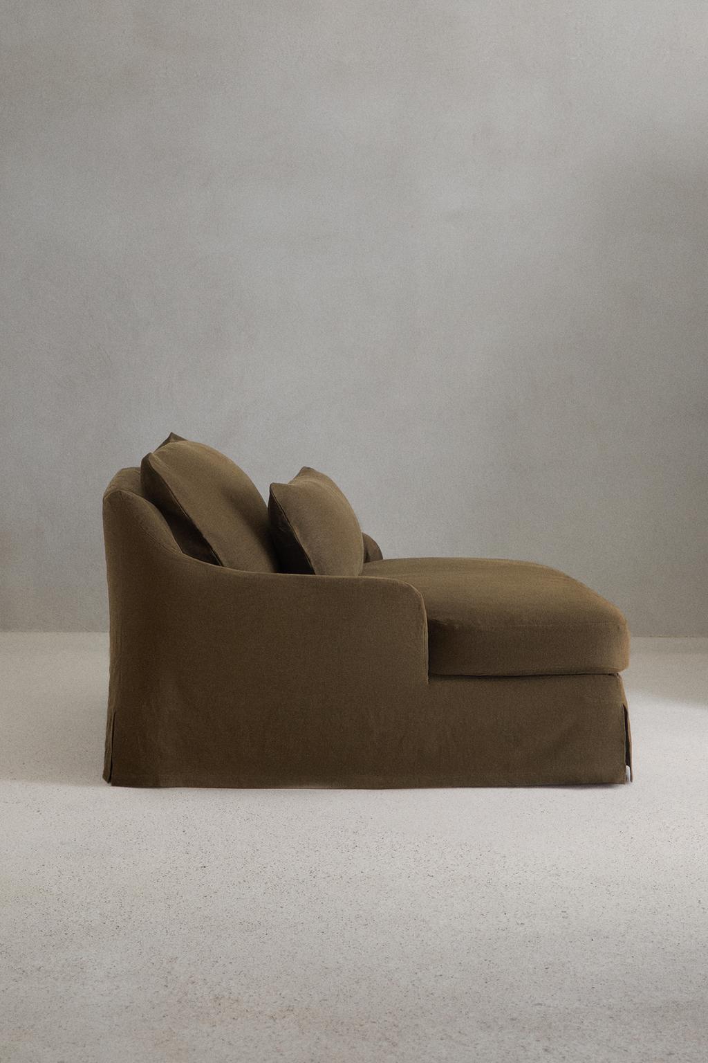 Чехол для дивана loveseat 01 из льна