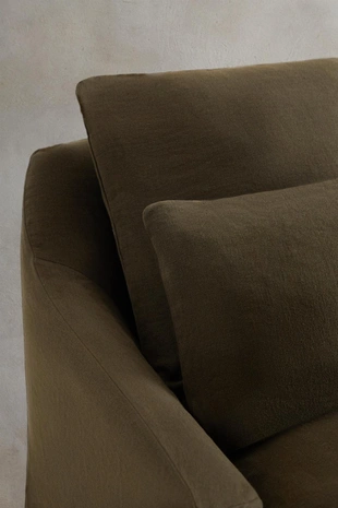 Кресло 01 с чехлом из льна