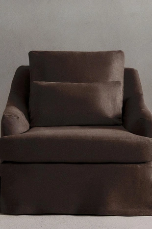 Кресло 01 с чехлом из льна