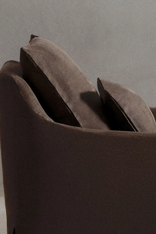 Кресло 01 с чехлом из льна