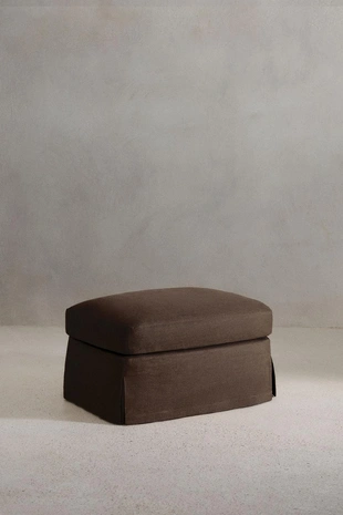 Пуф 01 с чехлом из льна