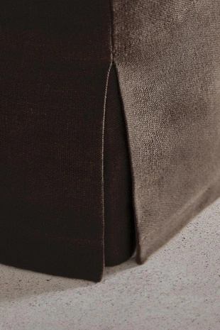 Пуф 01 с чехлом из льна