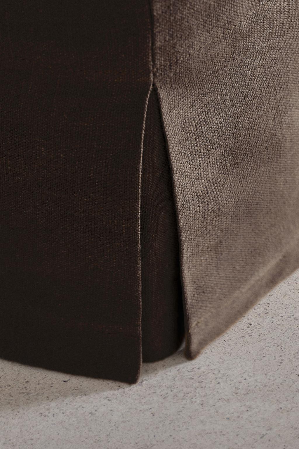 Пуф 01 с чехлом из льна