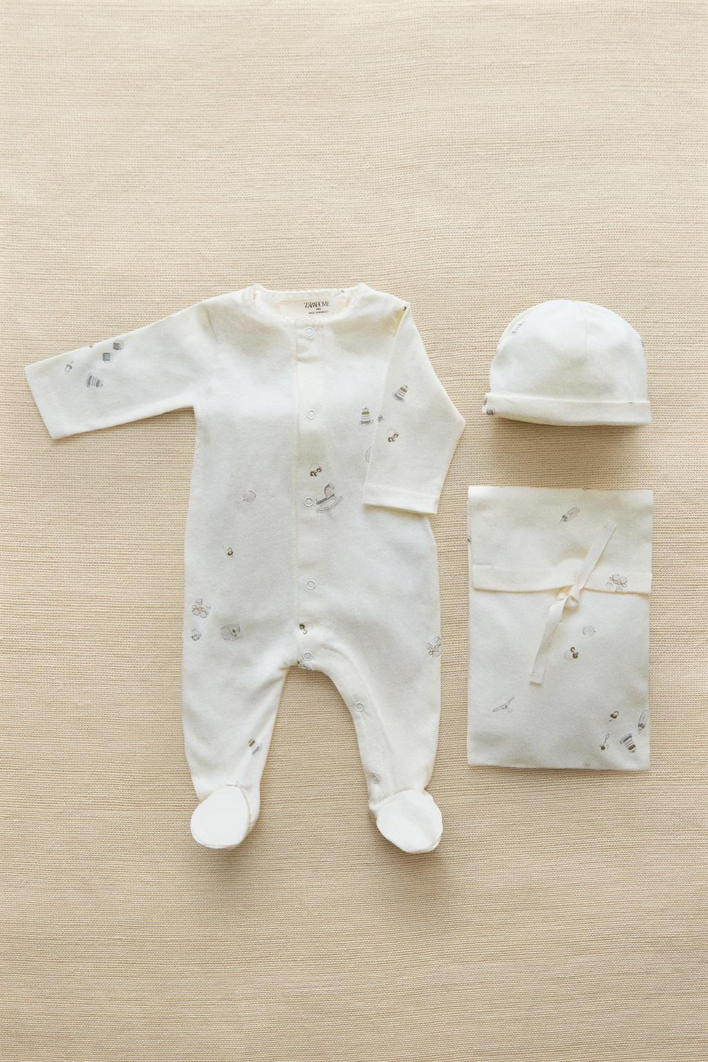 Комплект для младенцев с принтом