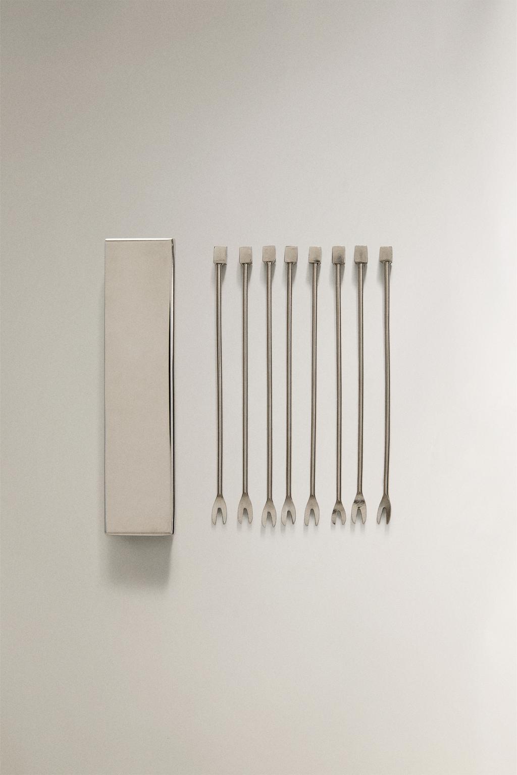 Набор закусочных палочек с металлическим ящиком (набор из 6 штук)