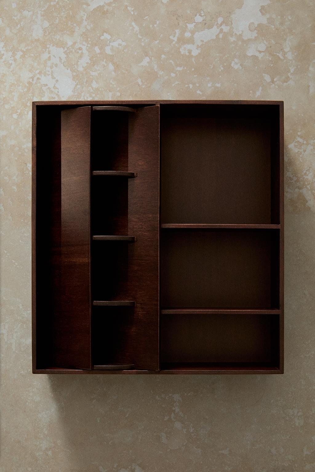 Большой деревянный органайзер для макияжа