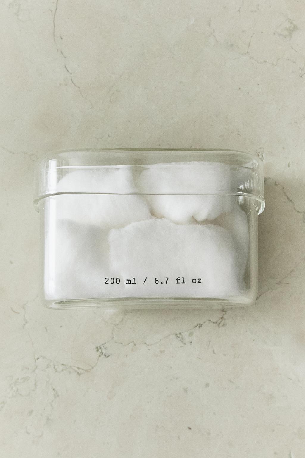 Банк для ванной комнаты из боросиликатного стекла с буквами