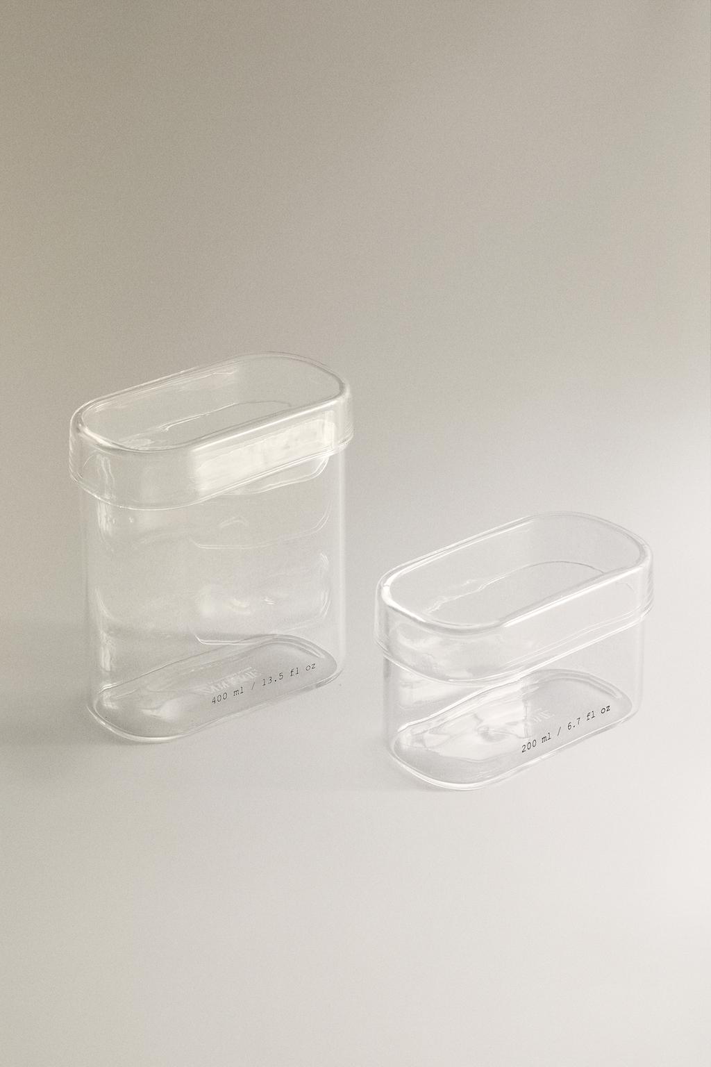 Банк для ванной комнаты из боросиликатного стекла с буквами