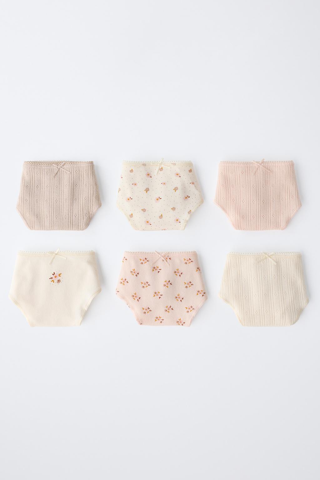 6-14 ЛЕТ/НАБОР ИЗ ШЕСТИ ТРУСОВ С ЦВЕТОЧНЫМ ПРИНТОМ