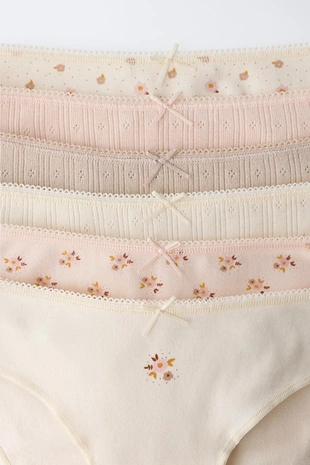 6-14 лет/набор из шести трусов с цветочным принтом- Заказать в России