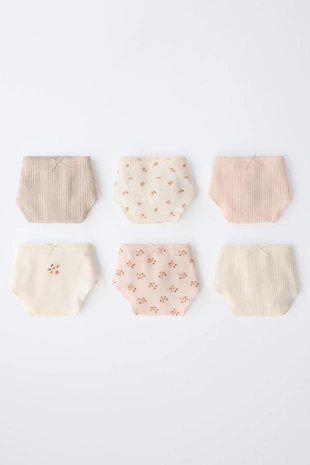 6-14 лет/набор из шести трусов с цветочным принтом- Заказать в России