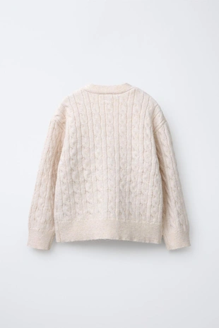 Кардиган с узором «косы»- Заказать в России