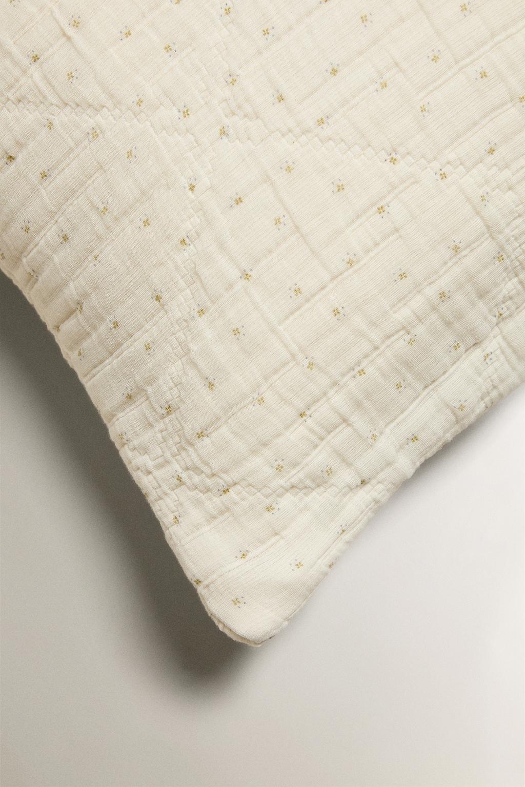 Детский чехол для подушки из муслина с цветочным узором