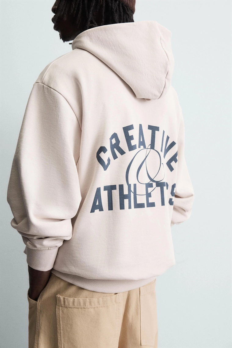 Свитшот с принтом лозунга