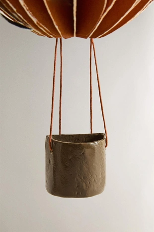 Бумажный декоративный шар на стену (16 см) с разноцветными полосками- Заказать в России