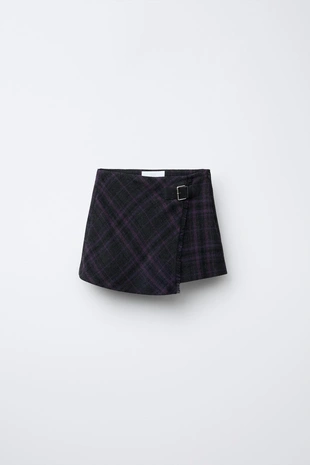 Юбка-шорты-парео в клетку- Заказать в России