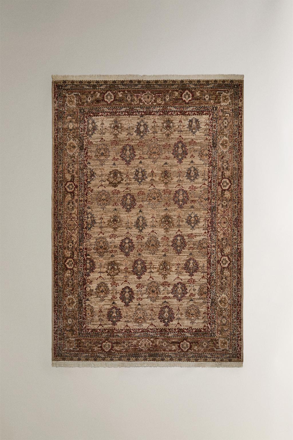 Шерстяной ковер с геометрическим принтом