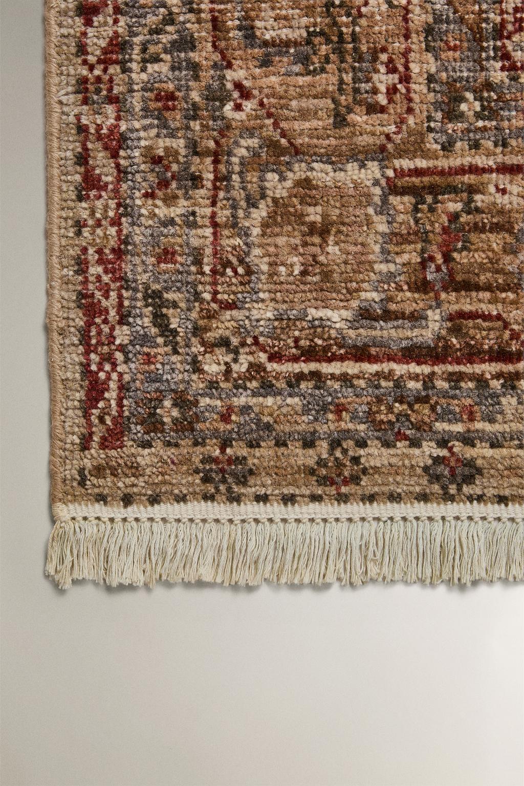 Шерстяной ковер с геометрическим принтом