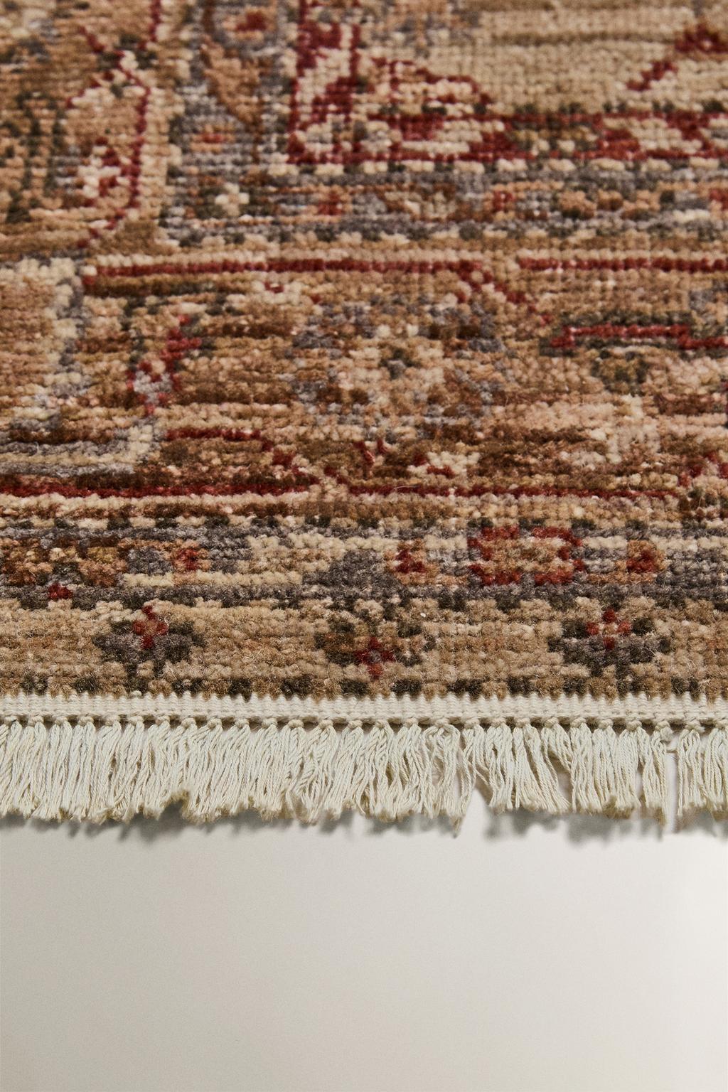 Шерстяной ковер с геометрическим принтом