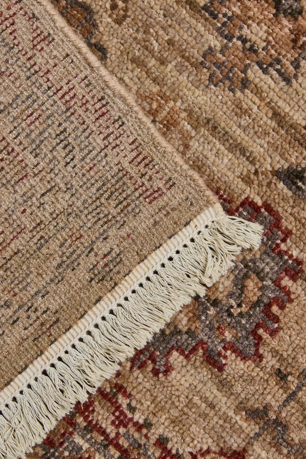 Шерстяной ковер с геометрическим принтом