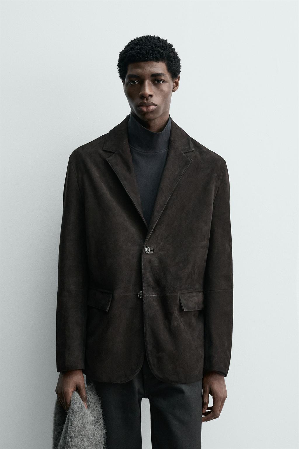 ЗАМШЕВЫЙ БЛЕЙЗЕР ИЗ КОЖИ