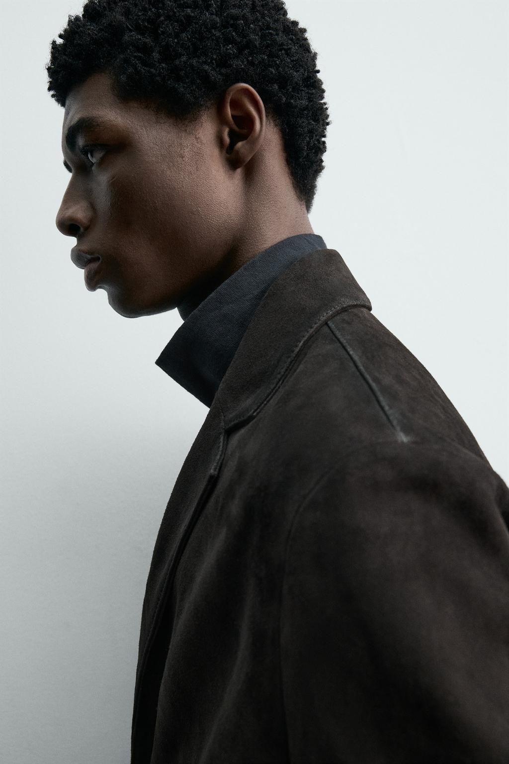 ЗАМШЕВЫЙ БЛЕЙЗЕР ИЗ КОЖИ