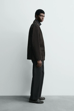 Замшевый блейзер из кожи- Заказать в России