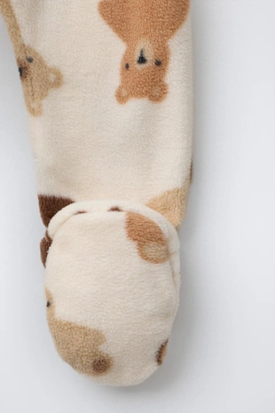 Комбинезон из поларфлиса с анималистическим принтом- Заказать в России