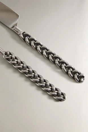 Набор тортовой лопатки и ножа с металлической оплеткой ручки- Заказать в России