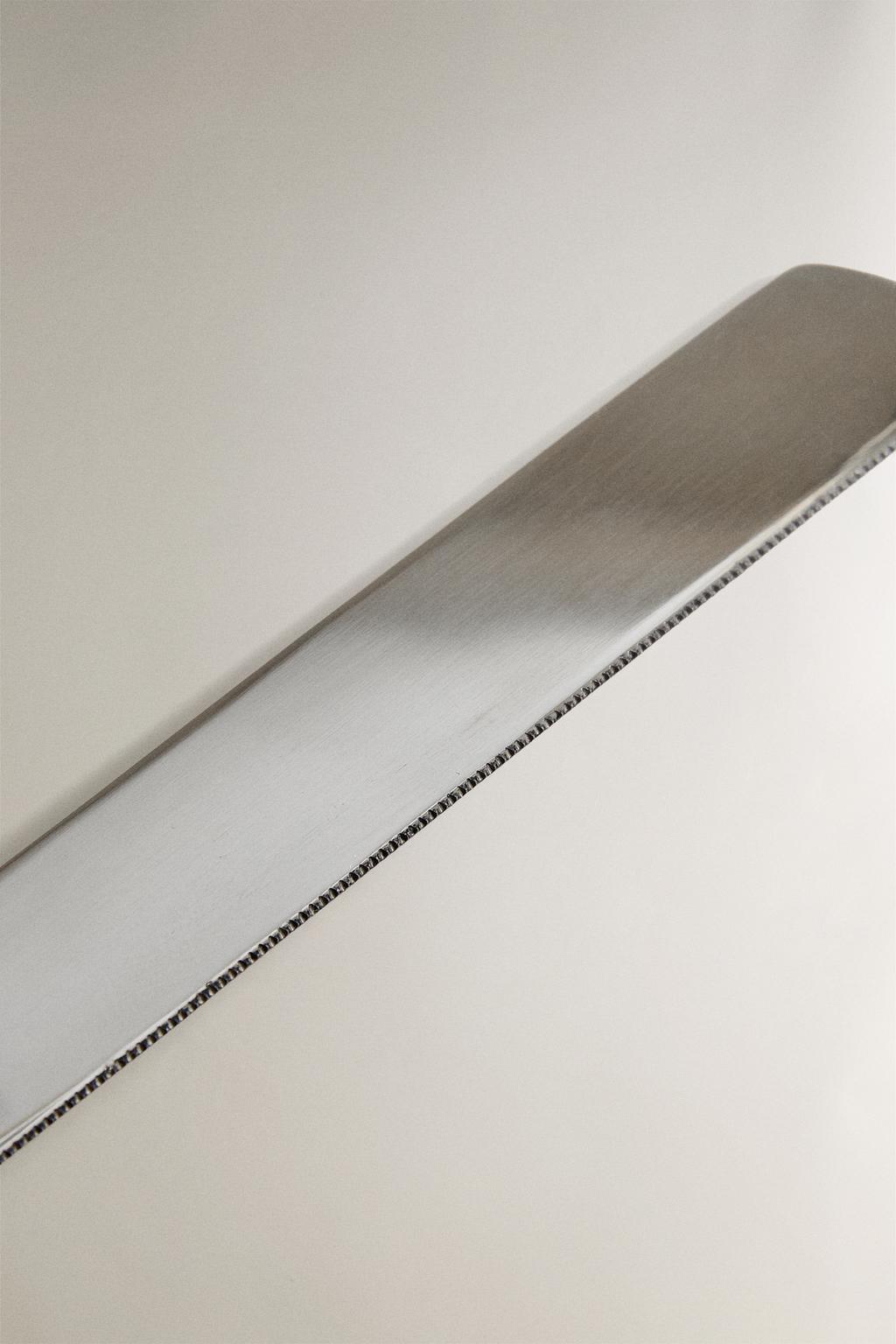 Набор тортовой лопатки и ножа с металлической оплеткой ручки