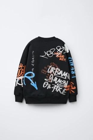 Толстовка с принтом «граффити»- Заказать в России