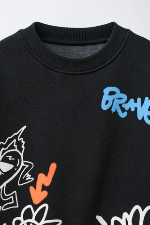 Толстовка с принтом «граффити»- Заказать в России