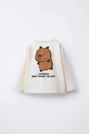 Футболка с принтом «капибара капифан» ©- Заказать в России