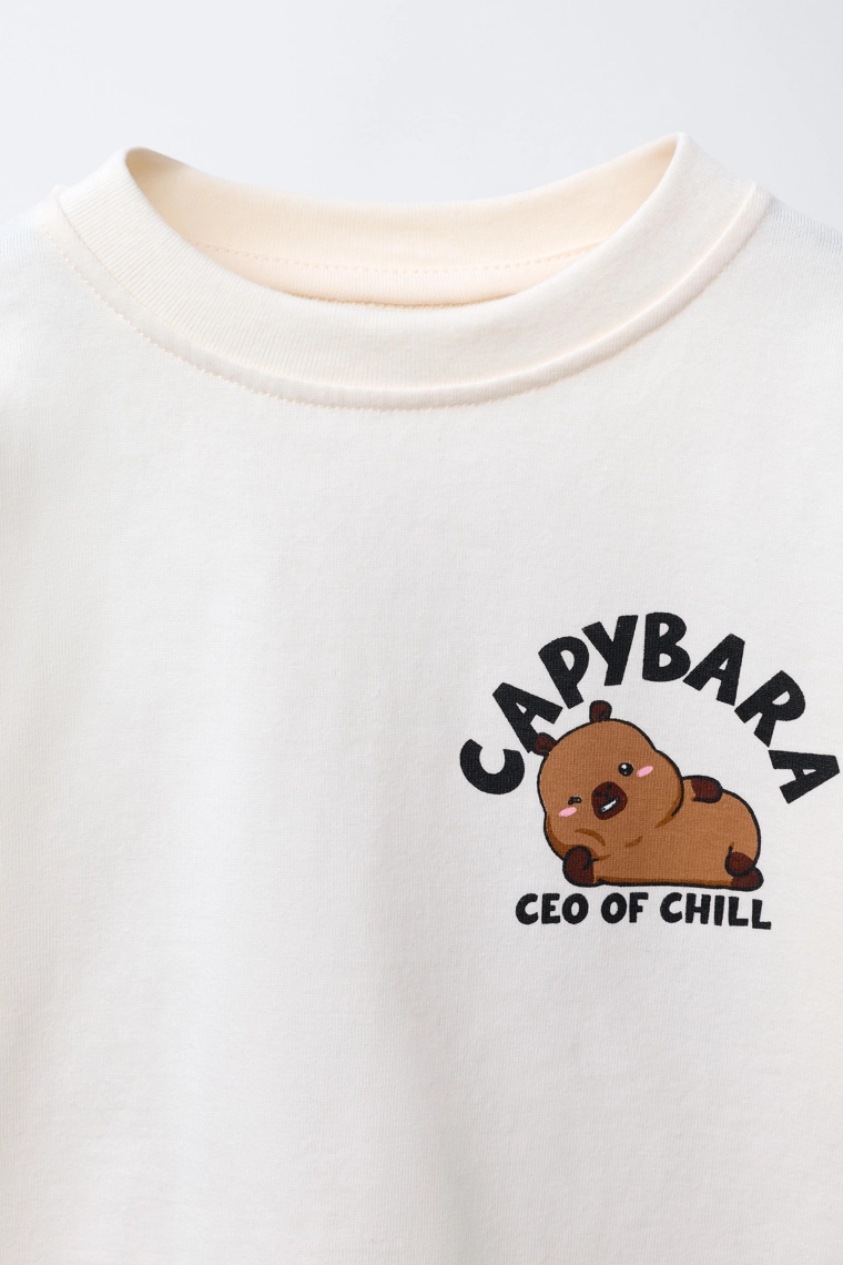 Футболка с принтом capybara capyfun ©