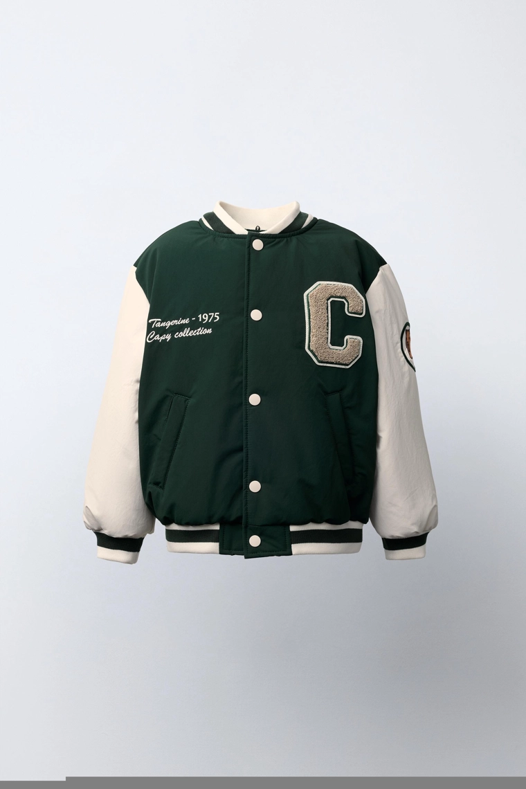 Бомбер съемным капюшоном и флисовой подкладкой nylon capibara capyfun ©