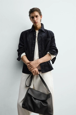 Вельветовая куртка-рубашка свободного кроя- Заказать в России