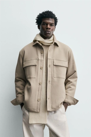 Мягкая стеганая куртка-рубашка- Заказать в России